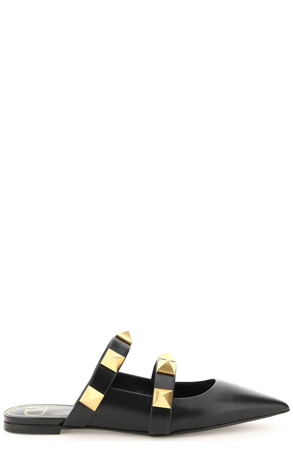 Valentino Garavani Roman Stud Pointed-Toe Mules | Cettire Global