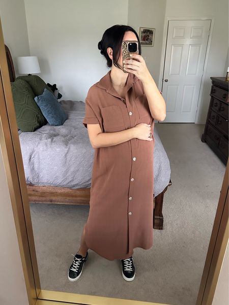 Wearing a medium in this dress from pink flash! It’s a super comfortable maternity dress that can be dressed up or down 

Got my Dolce Vita sneakers in, and I love them! Sharing the socks I wear with them because it was kind of hard to find a pair that makes sense for the shoe  



#LTKshoecrush #LTKbump #LTKworkwear