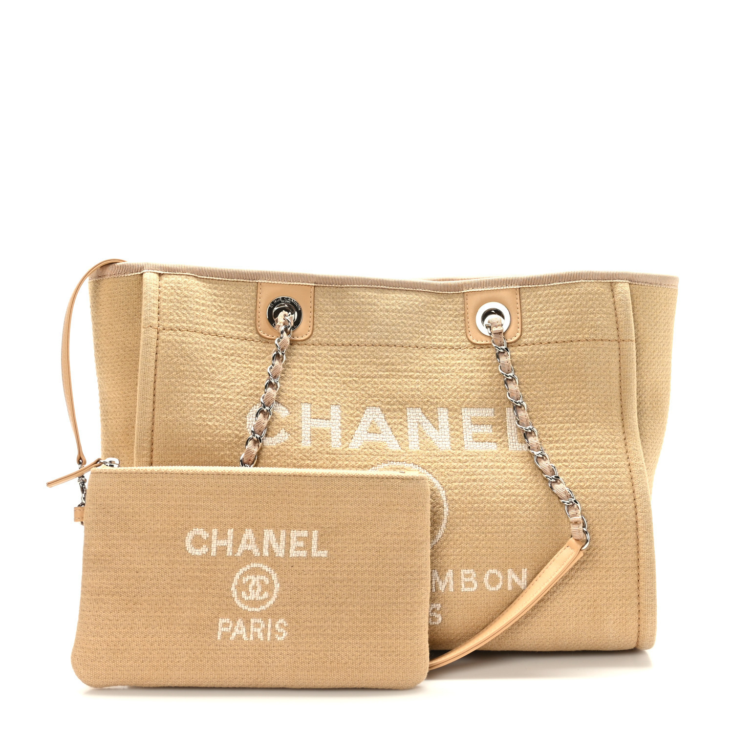 Mixed Fibers Small Deauville Tote Beige | FASHIONPHILE (US)