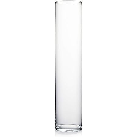 WGV Tall Cylinder Glass Vase, 3" W x 16" H, [Multiple Sizes Choices] Clear Bud Candle Holder Plan... | Amazon (US)