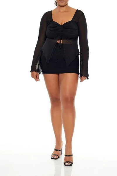 Plus Size Mesh Mini Skirt | Forever 21