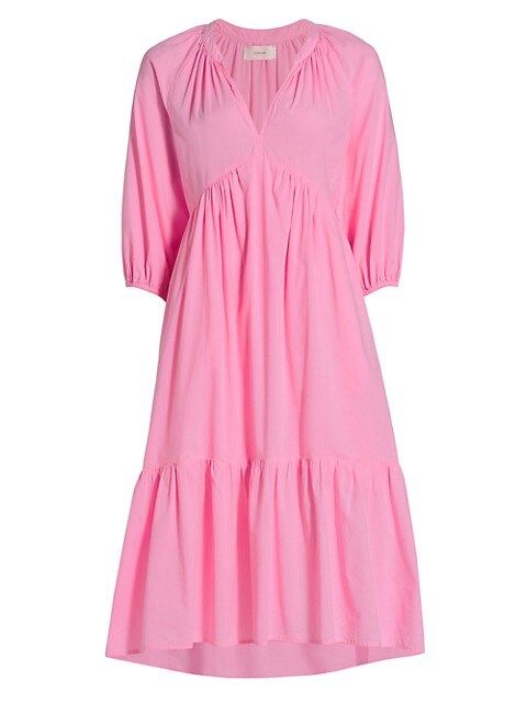 Vie Tiered Cotton Poplin Dress | Saks Fifth Avenue