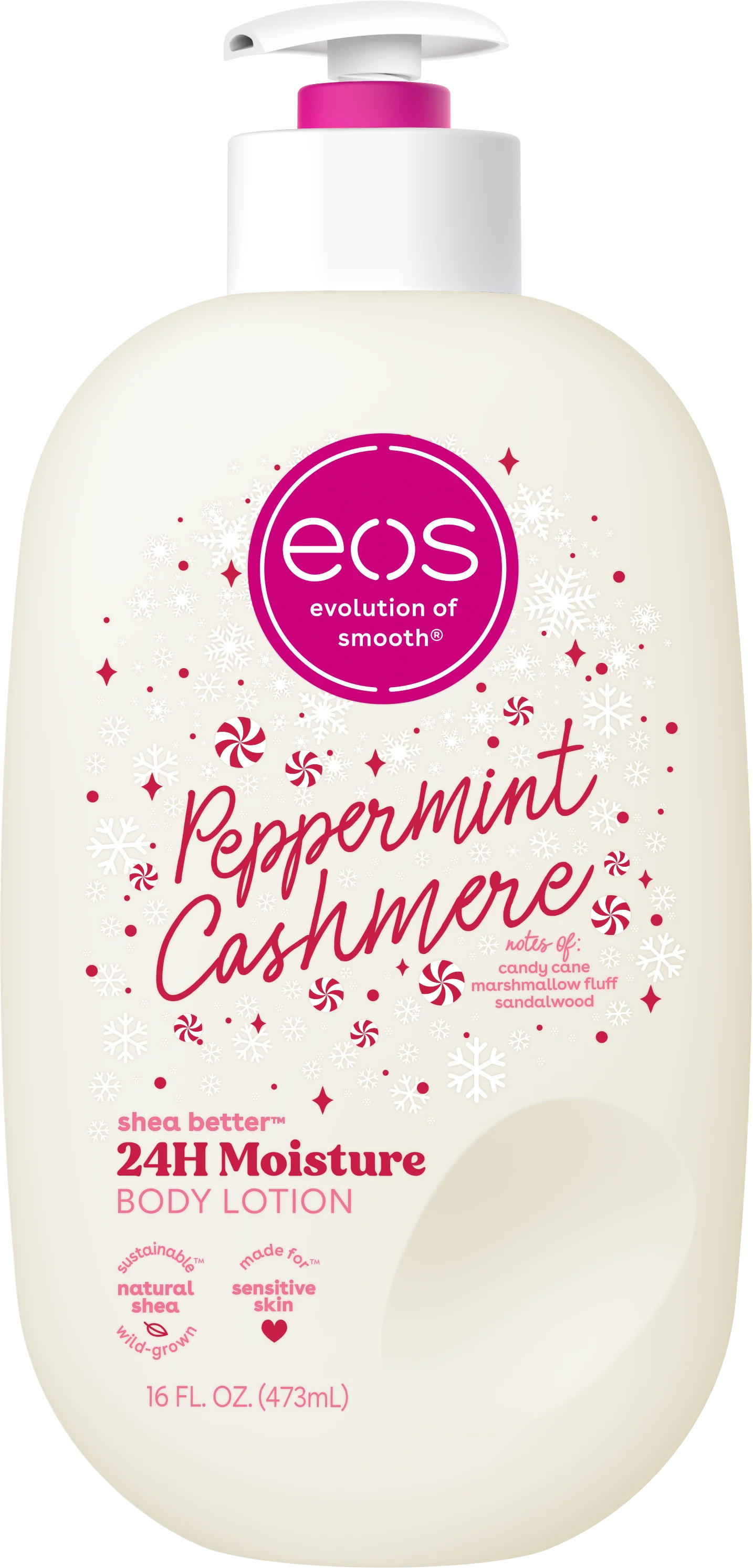 eos Shea Better 24H Moisture Body Lotion, Peppermint Cashmere, 16 fl oz | Walmart (US)