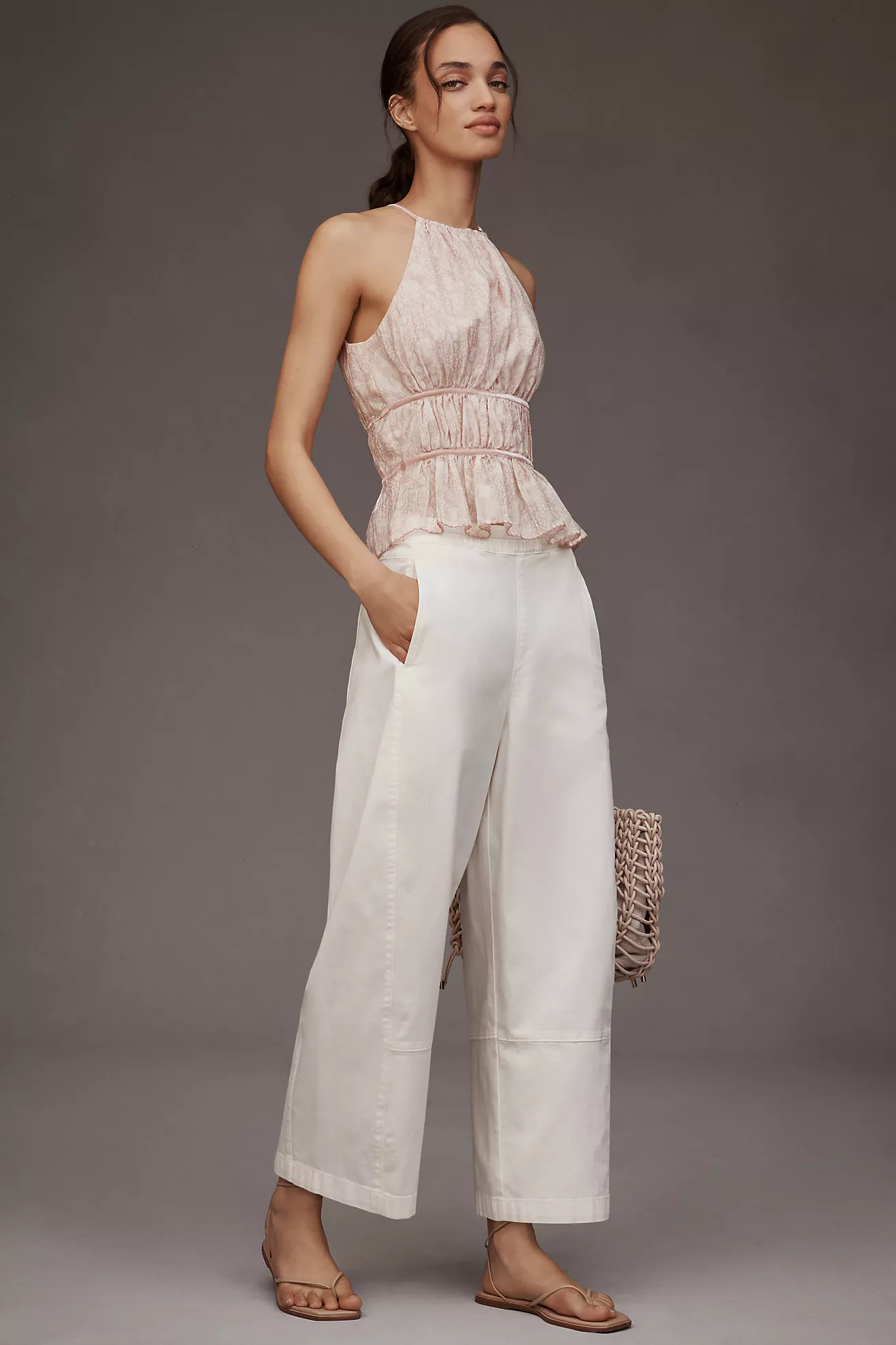 The Izzie Relaxed Pull-On Barrel Pants by Pilcro | Anthropologie (US)