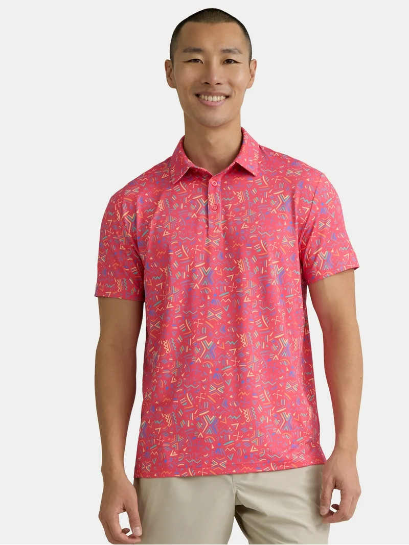 Birdie Bound Men's & Big Men's Novelty Print Golf Polo, Sizes S-5XL | Walmart (US)