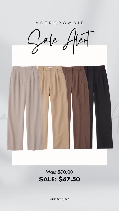 Take 25% off + an additional 15% off using the code: CYBERAF on the viral Sloane Tailored Pants from Abercrombie 

- available in multiple colors & inseams, under $100 

#LTKCyberWeek #LTKsalealert #LTKworkwear