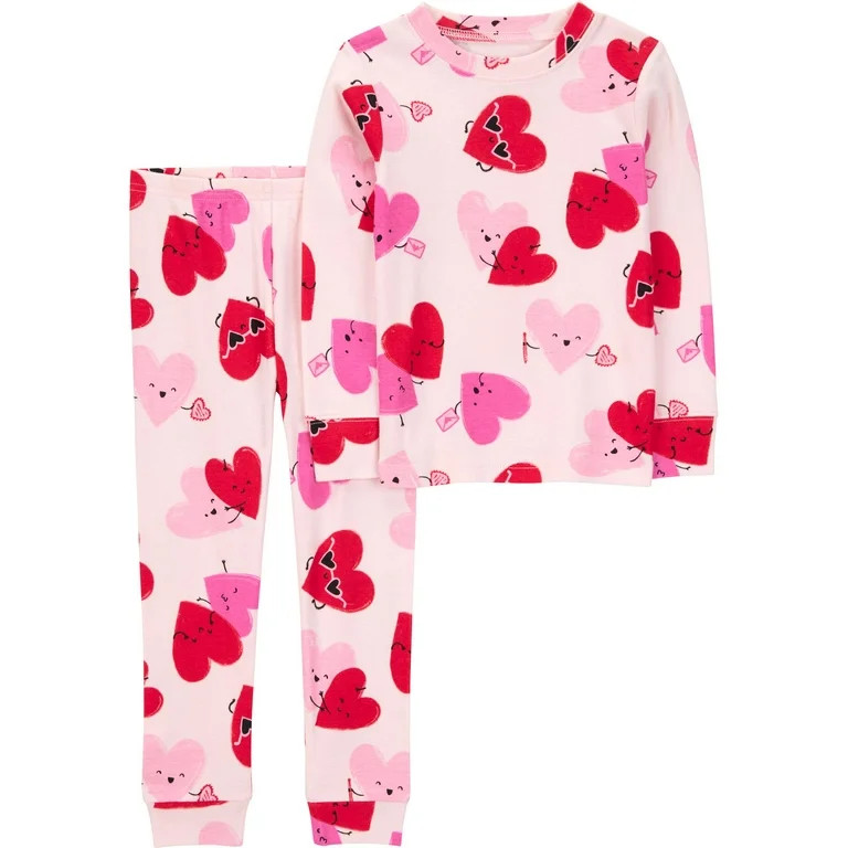 Carter's Child of Mine Toddler Valentine's Day Pajamas Set, 2-Piece, Sizes 12M-5T | Walmart (US)