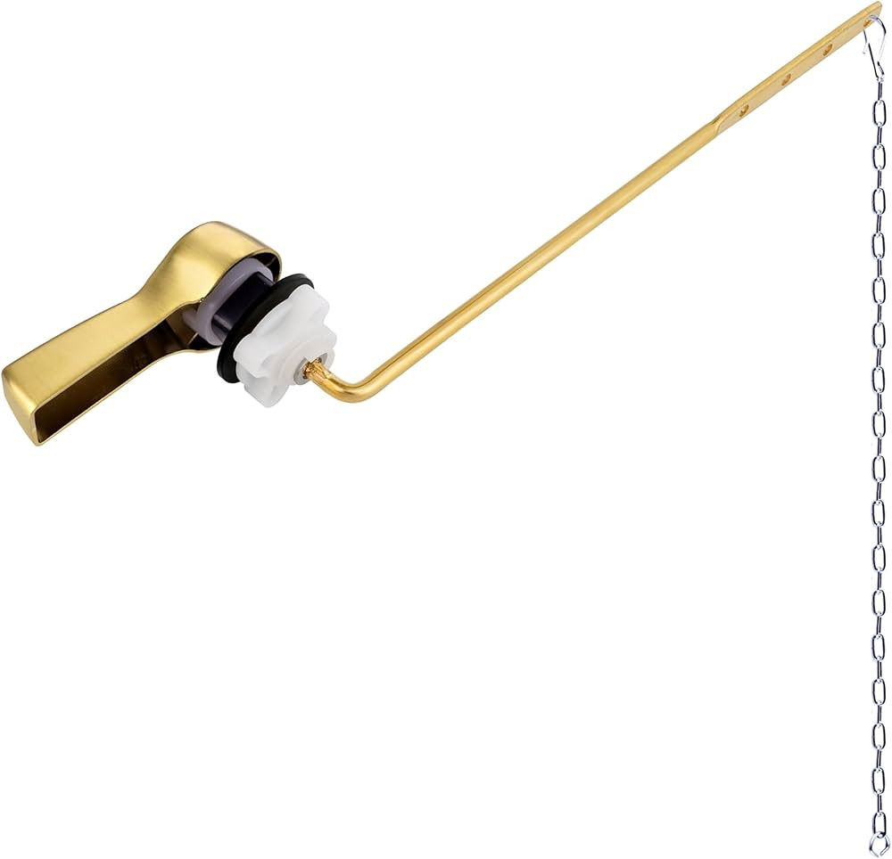Hibbent Universal Metal Front Mount Toilet Handle Replacement Kit, Brass Toilet Flush Tank Lever ... | Amazon (US)
