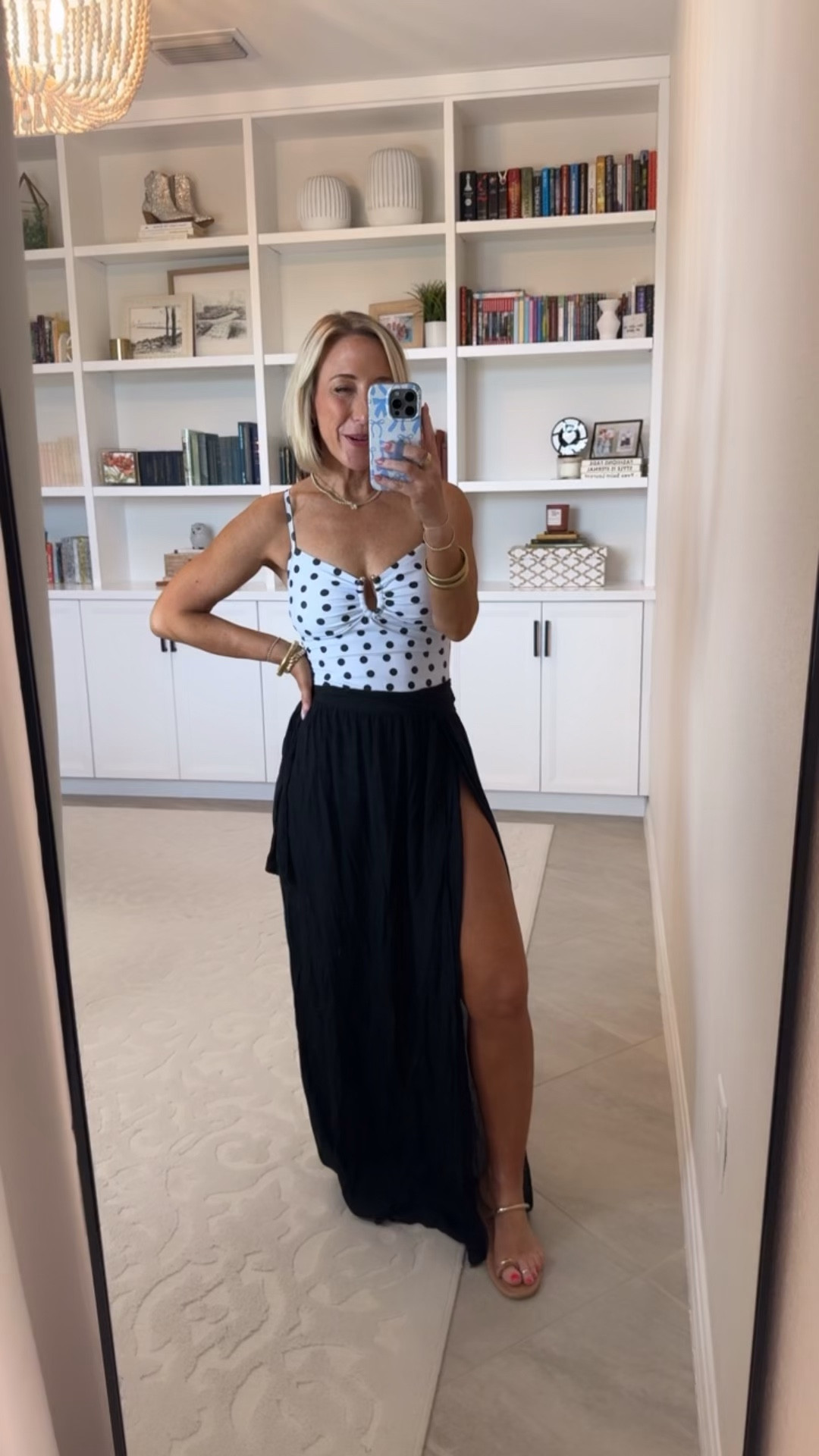 Amazon - cute with coverage one piece swimsuits. White Black Polka Dots Cut Out Lace-Up Back One Piece Swimsuit - size small. 13 colors. * Wrap/Skirt coverups - all are one size.

#LTKSeasonal#LTKSwim#LTKOver40 

 