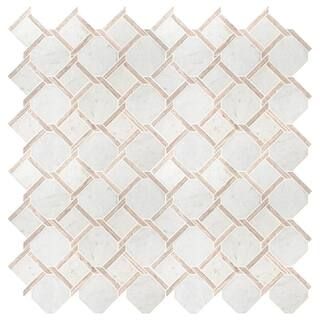 MSI Marbella Lynx 12 in. x 12 in x 10 mm Polished Marble Mosaic Tile (10 sq. ft. / case) MARBLYNX... | The Home Depot