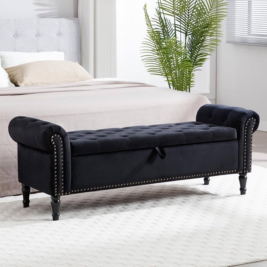 67'' Storage Bench for Bedroom End of Bed, Storage Bench for King Size Bed, Upholstered Tufted St... | Amazon (US)
