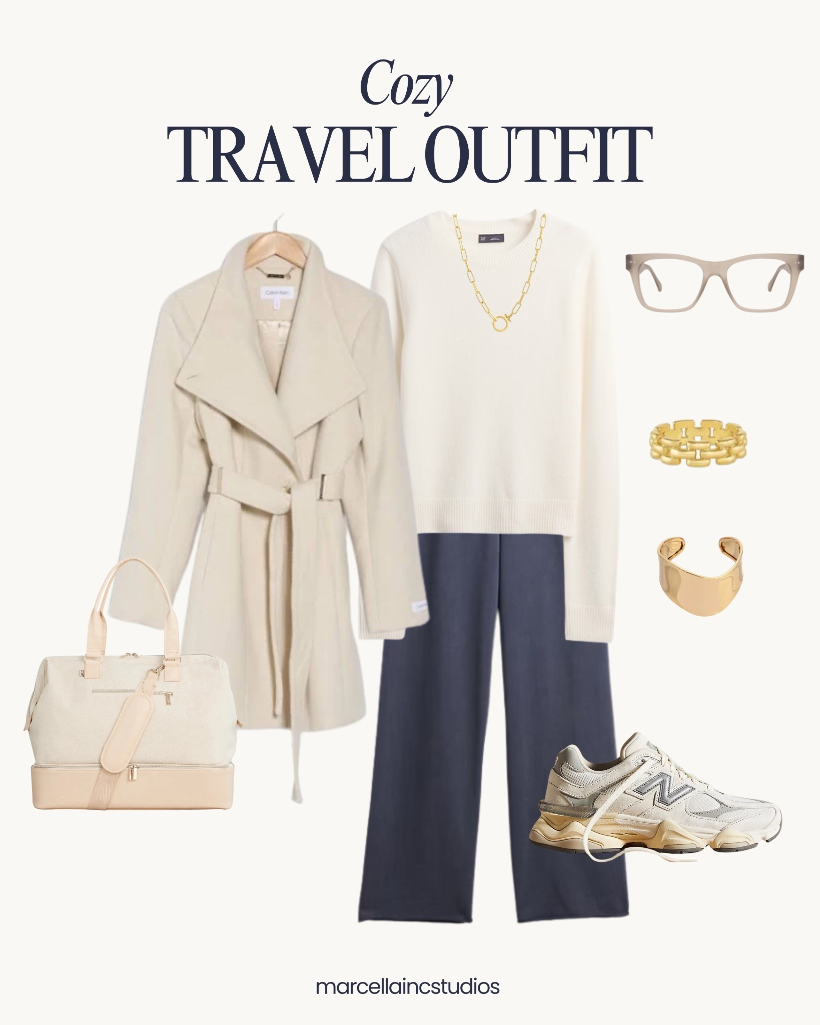 Comfortable, Chic airplane travel outfit. #traveloutfit #newbalance

#LTKdayinmylife #LTKootd #LTKTravel