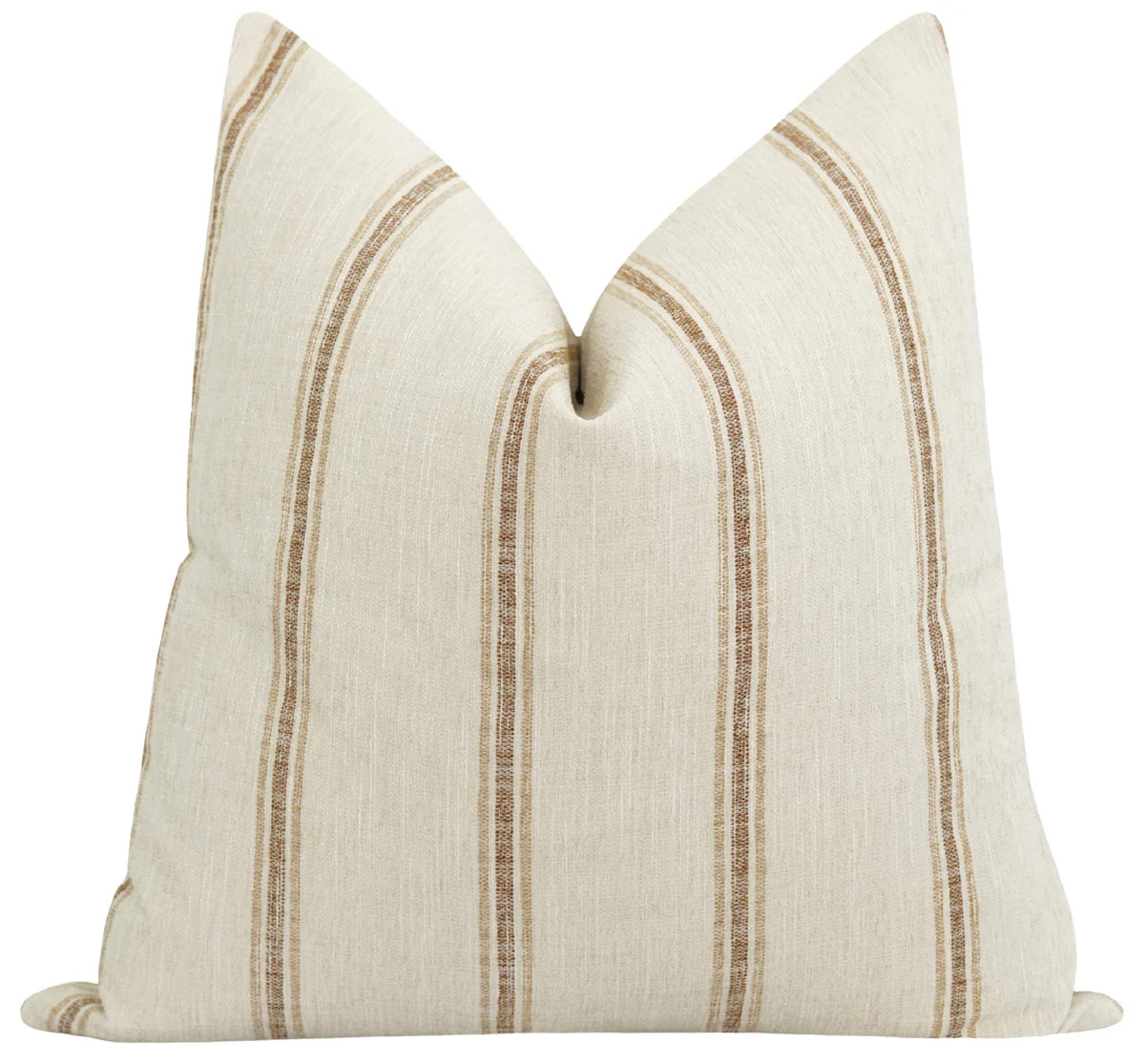Cooke Toast Brown Stripe Pillow | Land of Pillows