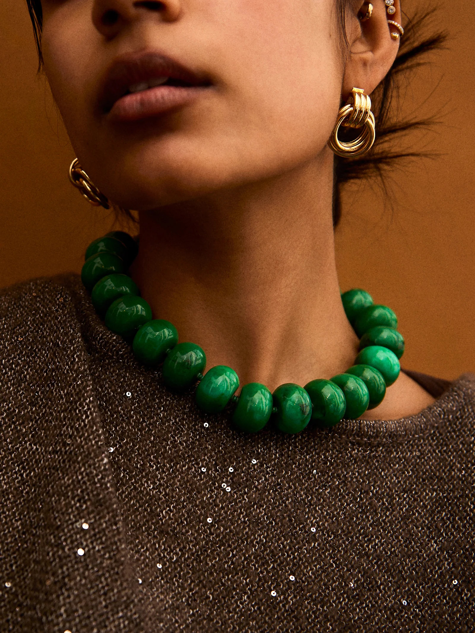 Joan Semi-Precious Necklace - Malachite | BaubleBar