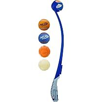 Nerf Dog 25in Translucent Air Strike Thrower, Dog Toy Gift Set with Five 2.5in Balls, Lightweight, D | Amazon (US)