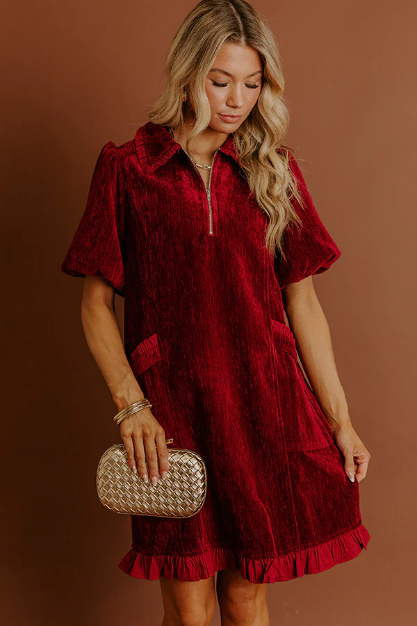 Polished Muse Velvet Mini Dress | Impressions Online Boutique