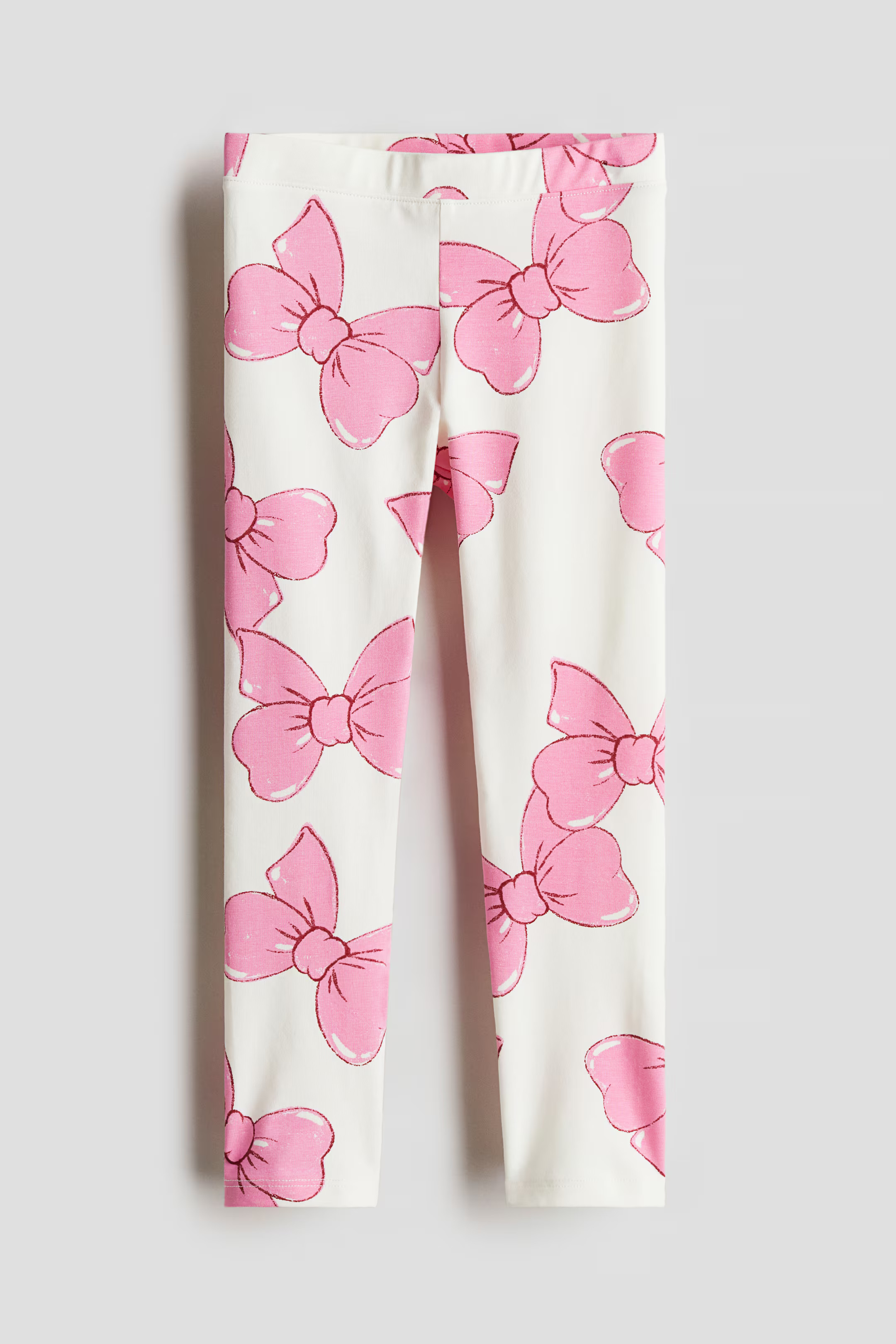 Printed Jersey Leggings - White/bows - Kids | H&M CA | H&M (US + CA)