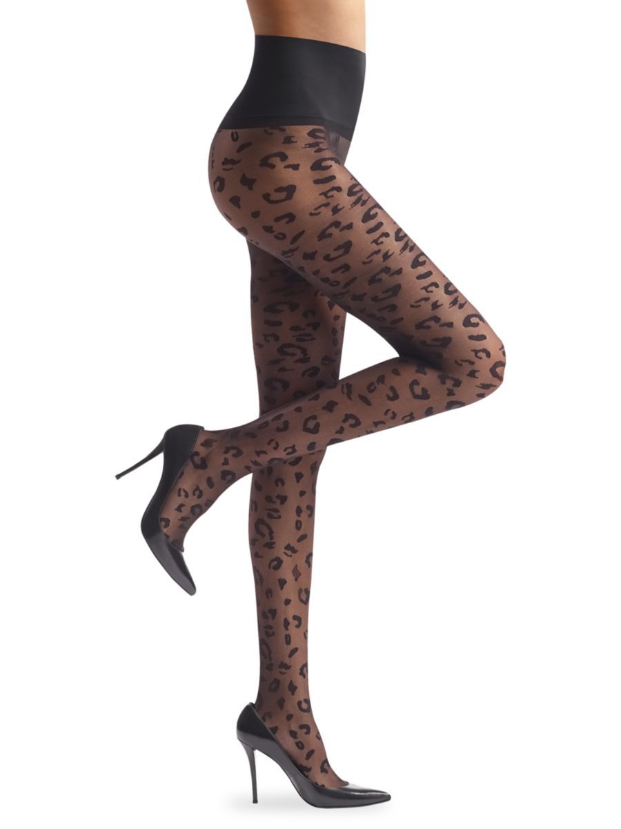 Leopard Print Sheer Tights | Saks Fifth Avenue