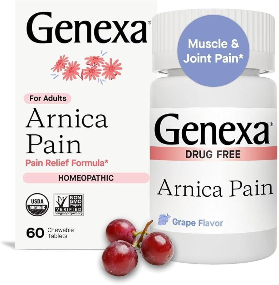 Genexa Arnica Tablets for Pain Relief Formula | Alleviate Muscle & Joint Pain, Soreness, & Stiffn... | Amazon (US)