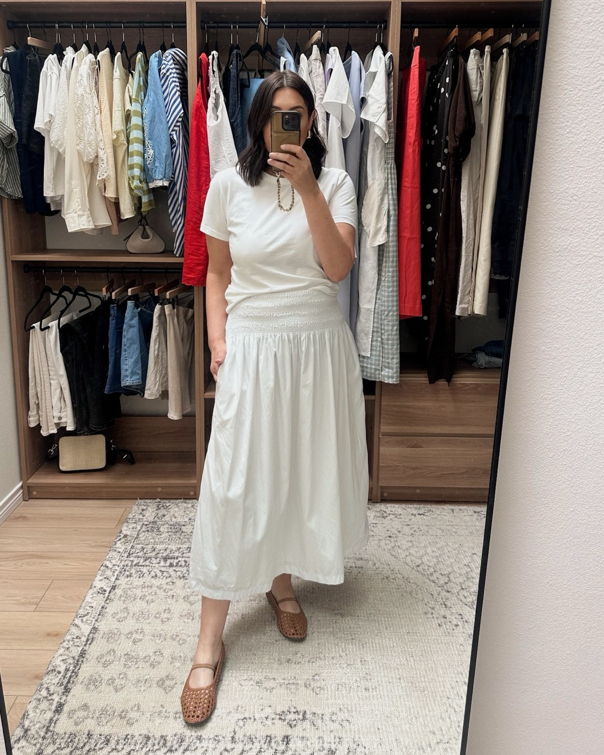 My favorite Madewell skirt is on sale! I'm in the medium, fit is loose. I'm in the medium of the tee, TTS fit.  

 #LTKxMadewell
