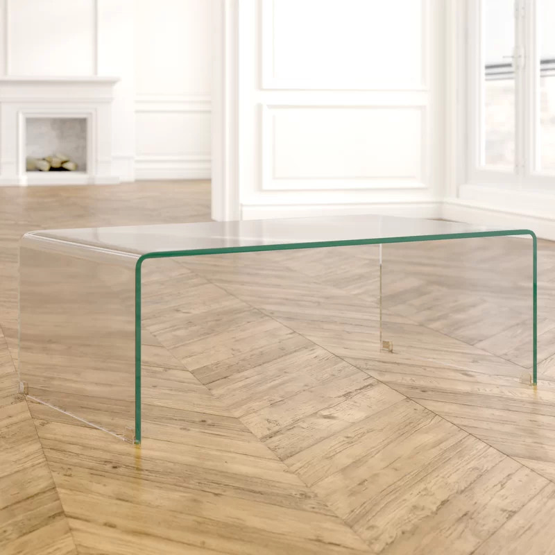 Dasher Glass Sled Coffee Table | Wayfair Professional