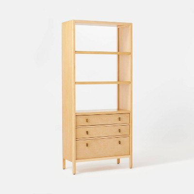Sandpoint Bookcase with Drawers - Threshold™ designed with Studio McGee: Wood Veneer Tall Cabinet, 3 Shelves | Target