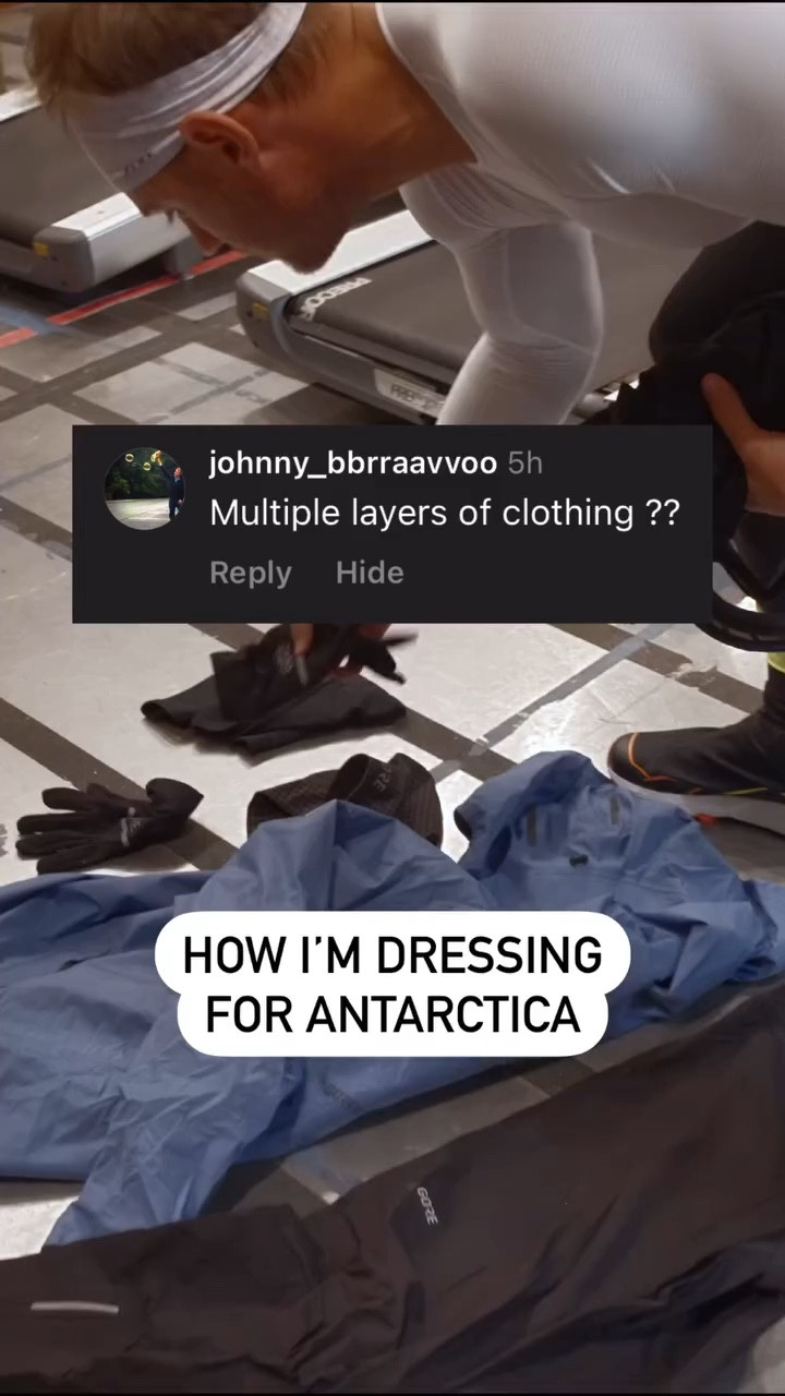 How to dress to run in Antarctica. Yes there are a lot of layers, but not as many as you probably think. Would this be enough to keep you warm?

#athlete #runner #fitness #ultrarunning #runningmotivation #fitnessmotivation #grwm #ltkactive

#LTKFitness #LTKMens #LTKActive