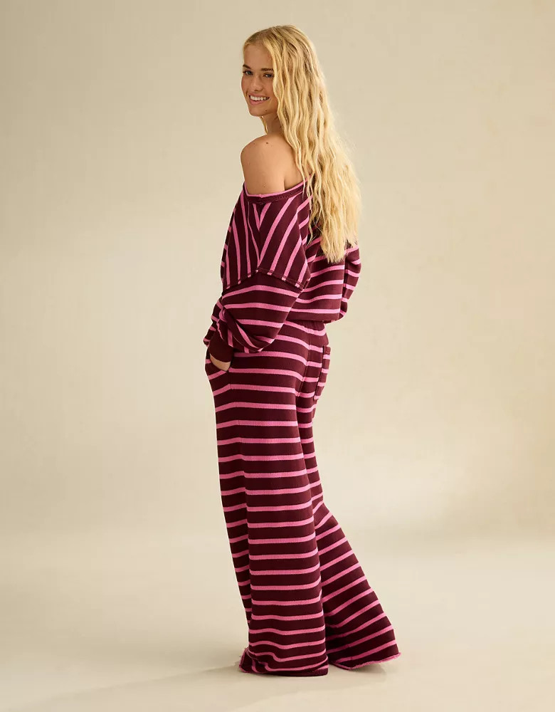 New + Matching Set AE Dreamy Fleece Off-the-Shoulder Sweatshirt | American Eagle Outfitters (US & CA)