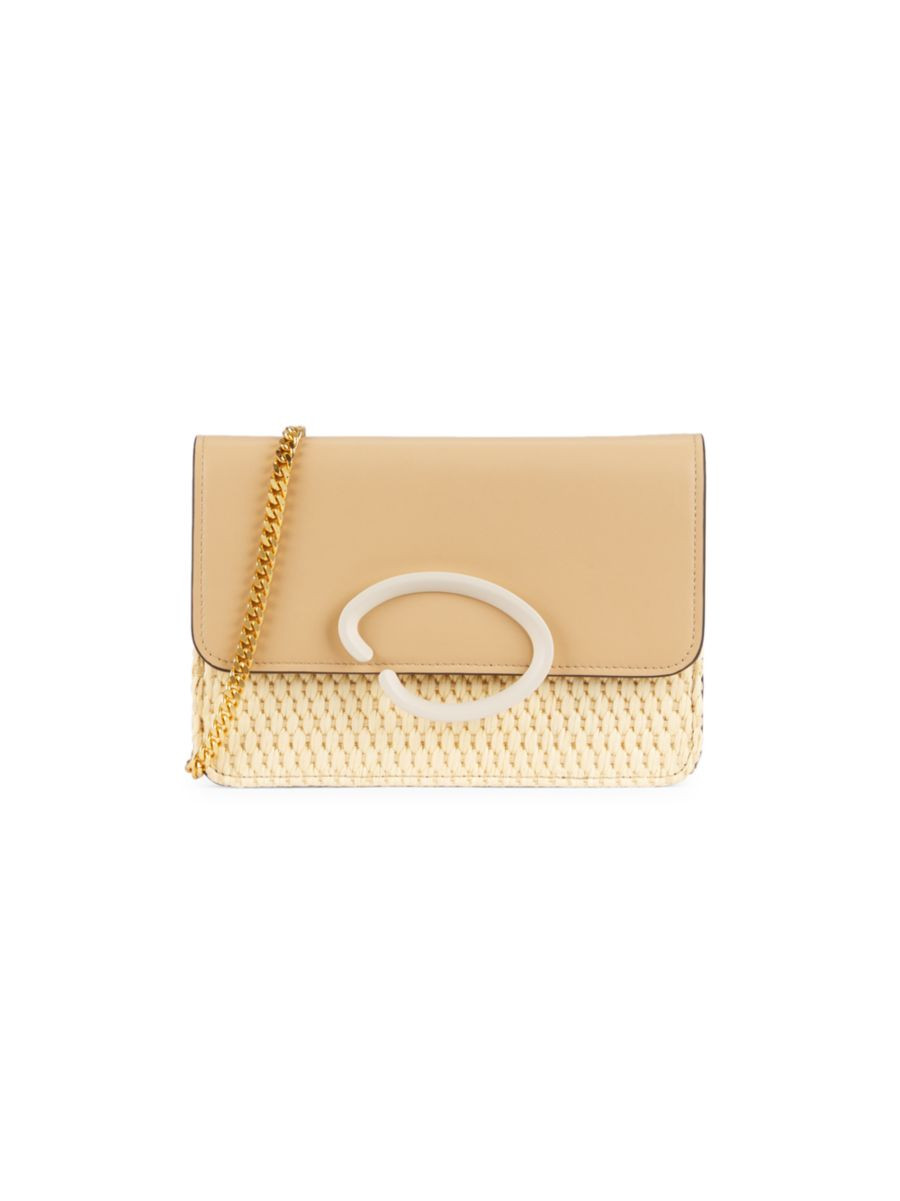 Oscar de la RentaWoven Leather-Viscose O-Pochette | Saks Fifth Avenue