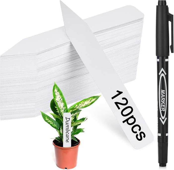 Plant Labels 120PCS, Darfukei Outdoor Waterproof Garden Markers, Plastic Nursery Seed Plant Tags ... | Amazon (US)