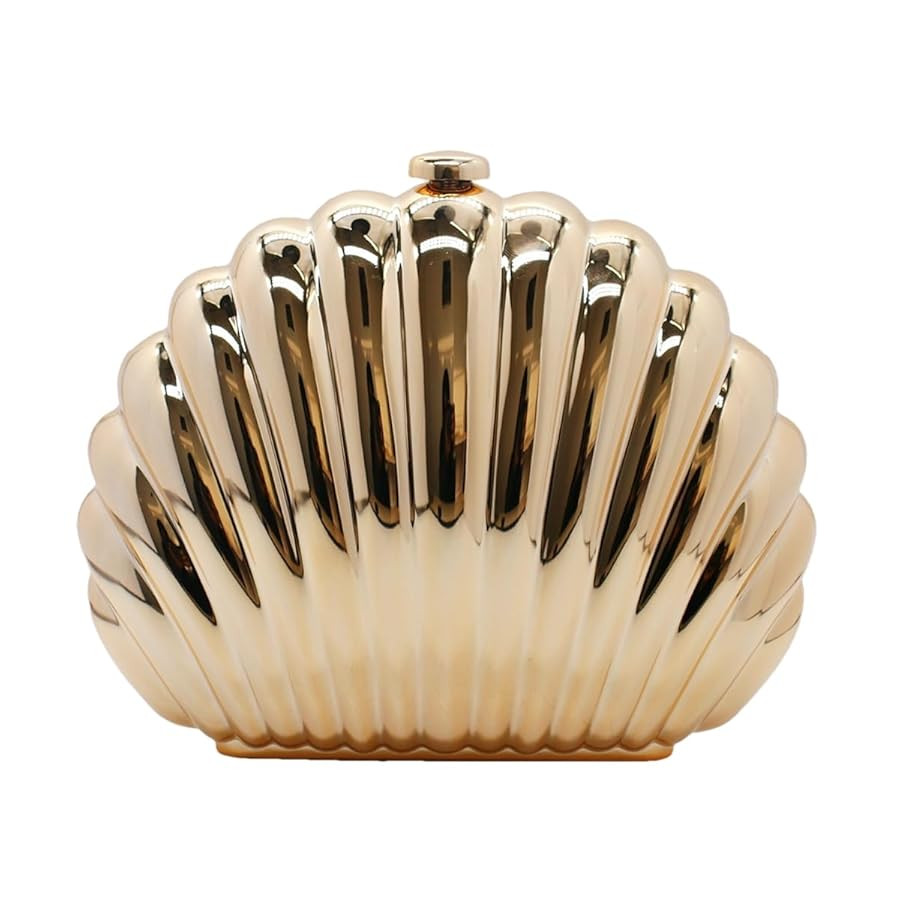 Women Sparkly Acrylic Clutch Unique Shape Metallic Handbag Fancy Evening Bags for Party Prom | Amazon (US)