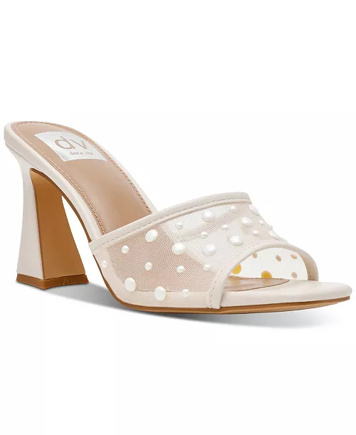 DV Dolce Vita Women's Yossi Pearl Mesh Slide Dress Sandals - Macy's | Macy's