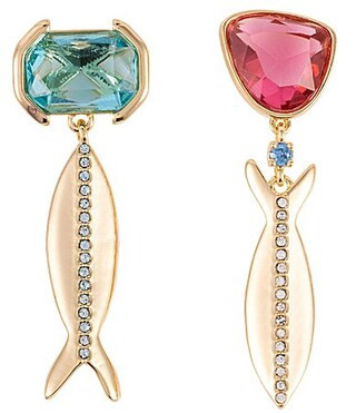 Mignonne Gavigan Paula Fish Mismatch Drop Earrings - Gold/Multi | Dillard's