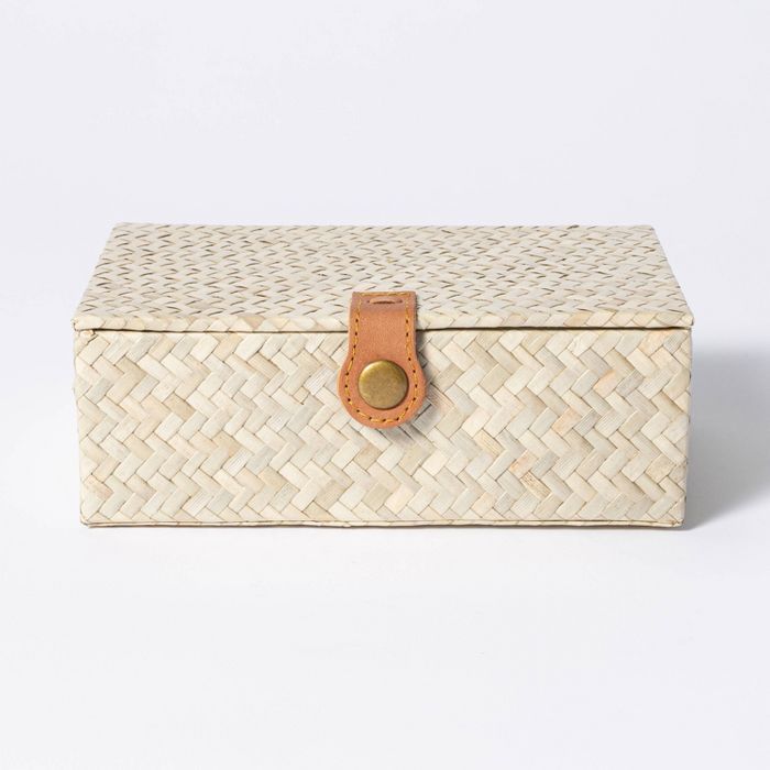 2.5" x 7" Pandan Zig-Zag Woven Box - Threshold™ designed with Studio McGee | Target