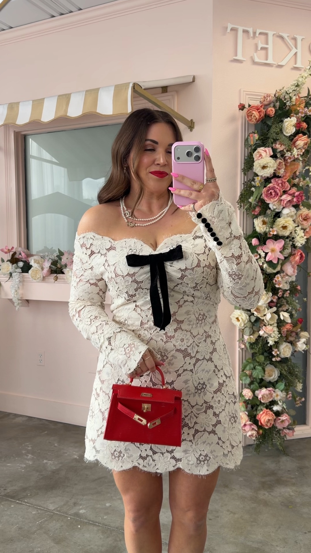 curvy midsize lace off the shoulder romantic dress for Valentine date 🤍 wearing size large in dress 

#LTKValentine #LTKMidsize #LTKSeasonal