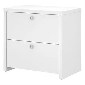 Echo 2 Drawer Lateral File Cabinet in Pure White - Engineered Wood | Homesquare