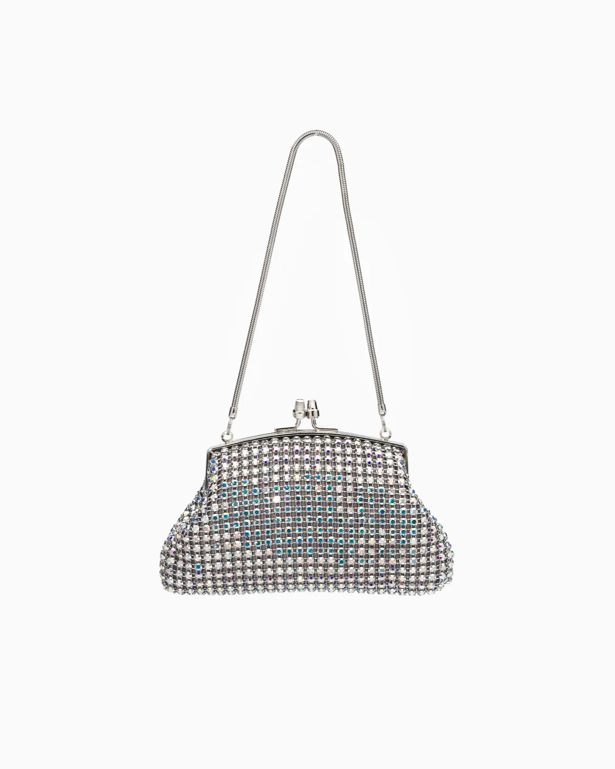 Emma crystal mesh mini bag | Black & Brown London