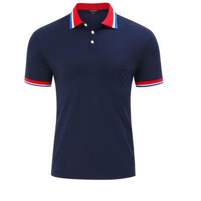 Men's Short Sleeve Polo Shirts Regular Fit Collared T-Shirt Casual Workout Golf Shirts Navy blue XL | Target