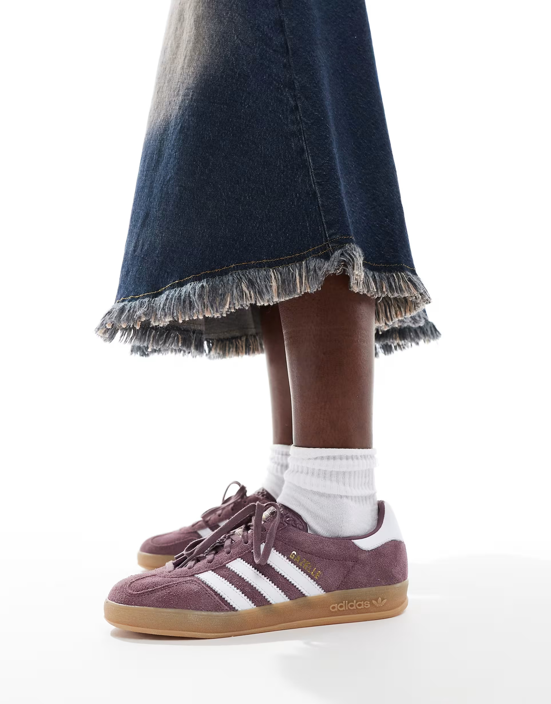 adidas Originals Gazelle Indoor sneakers in dark purple and white | ASOS (Global)