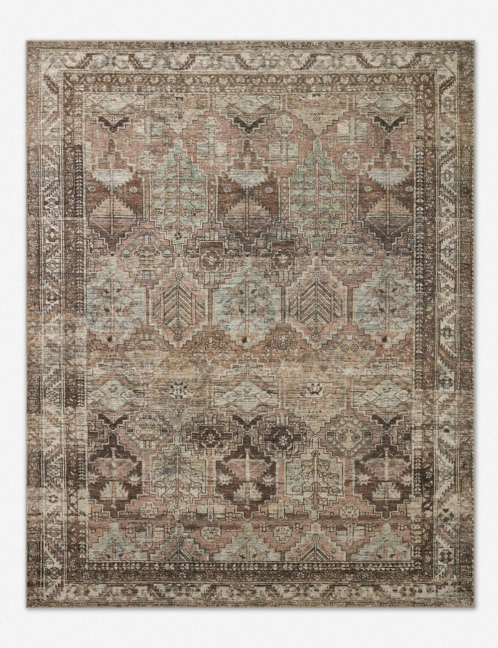 Billie Rug by Amber Lewis x Loloi, Clay and Sage, 2'6" x 12' | Lulu and Georgia 