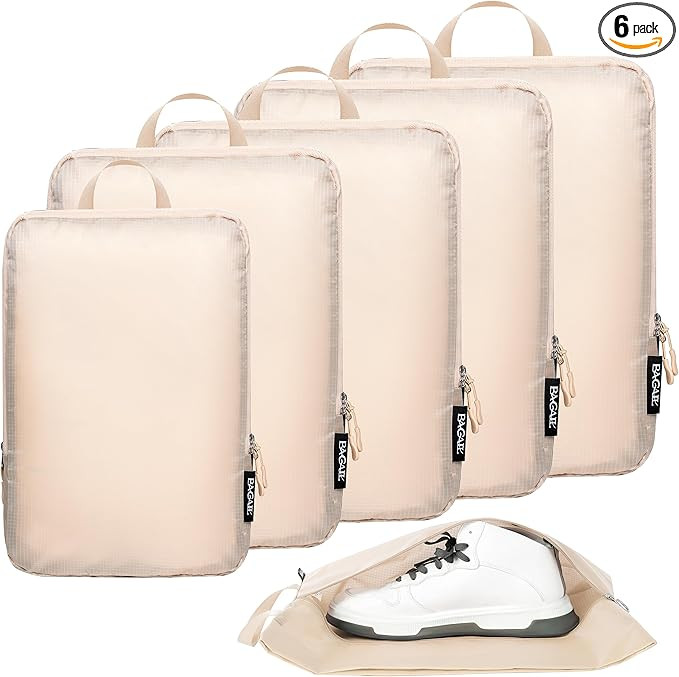 BAGAIL 4 Set/6 Set Ultralight Compression Packing Cubes Packing Organizer for Travel Accessories ... | Amazon (US)