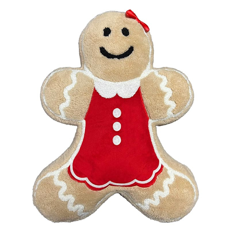 Gingerbread Girl Shaped Throw Pillow, 3x18 | At Home