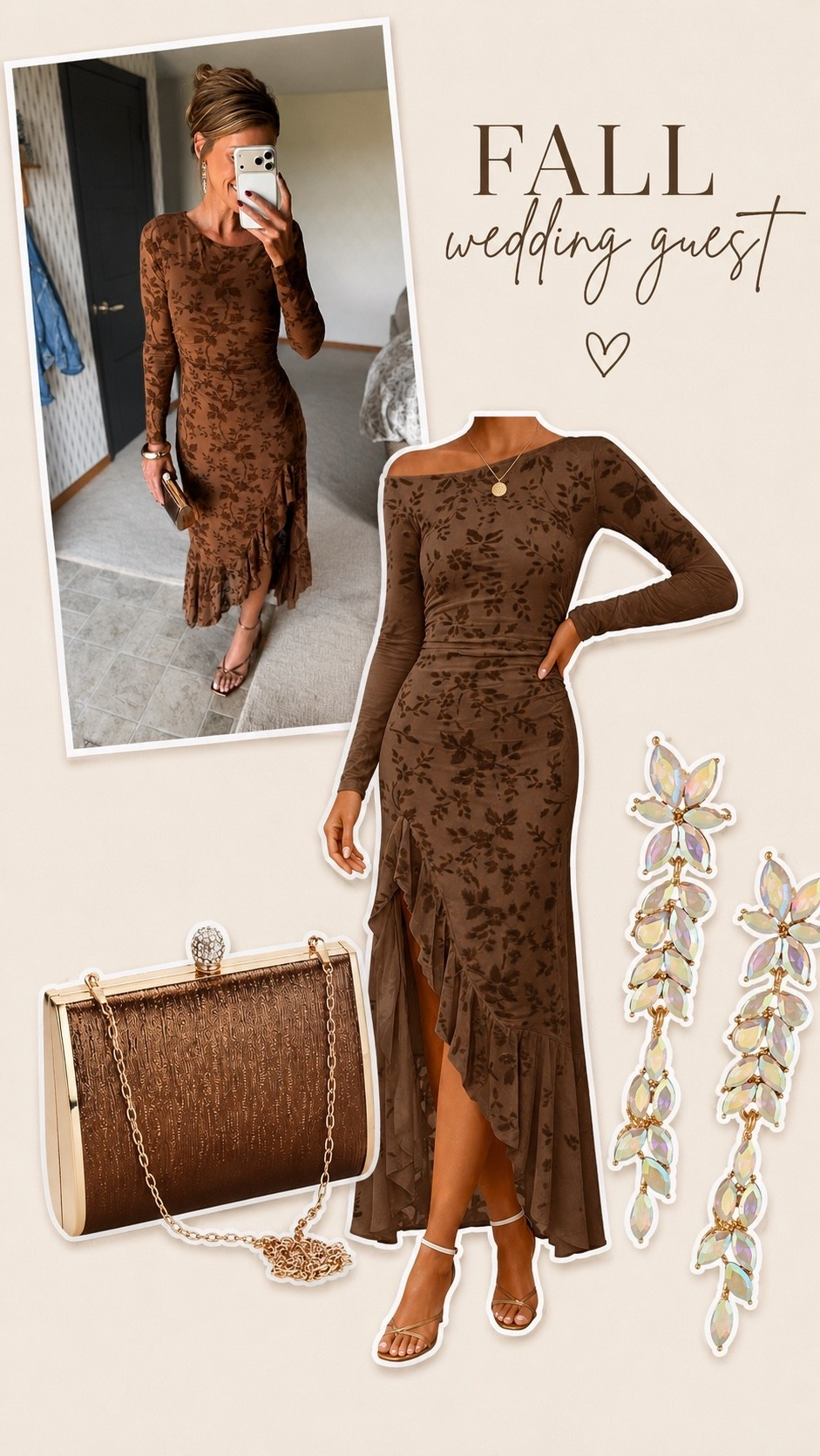 The dress made for your next Fall wedding. 
Dress TTS, wearing small

#LTKSeasonal #LTKOver40 #LTKWedding
