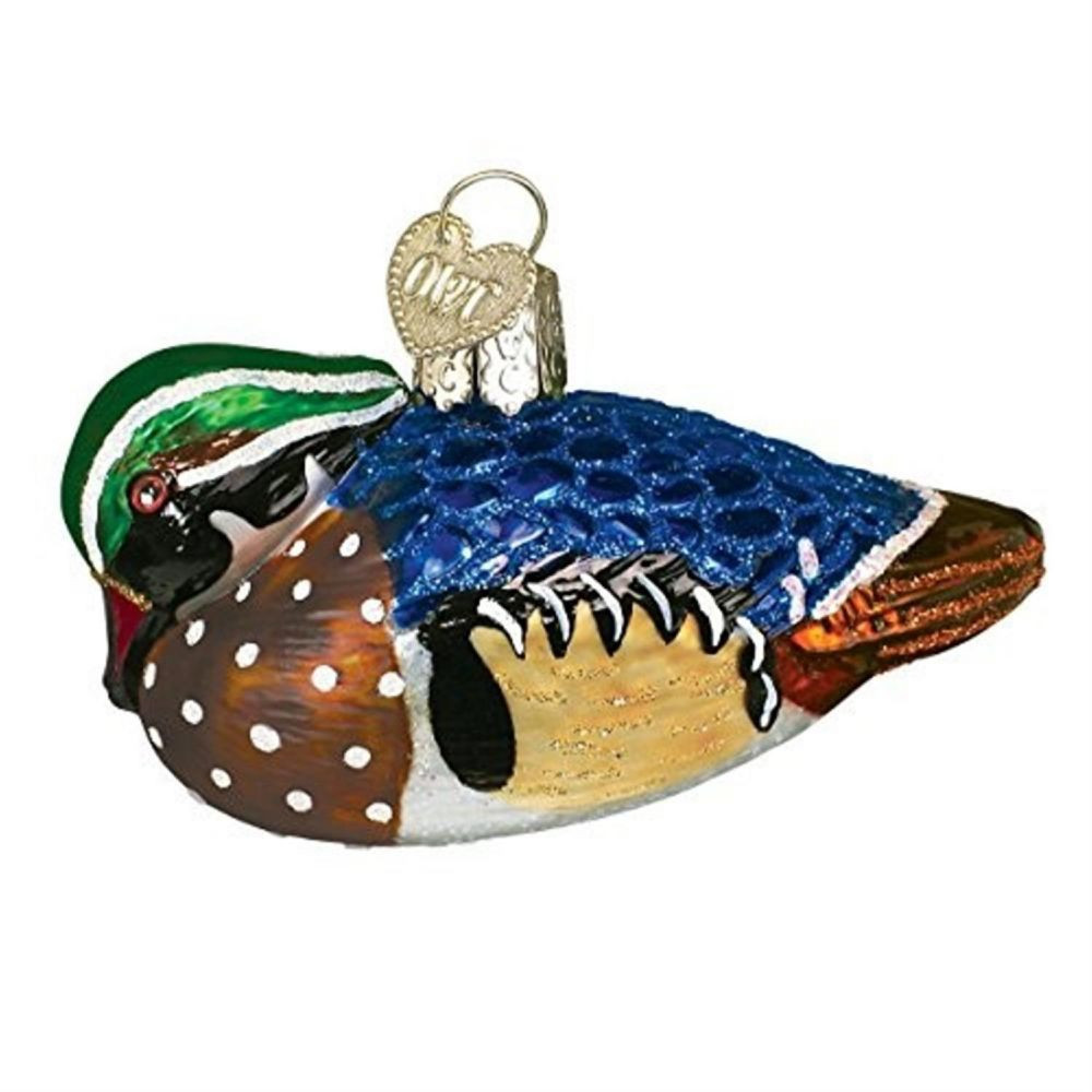 Old World Christmas 16046 Glass Blown Wood Duck Ornament | Oriental Trading Company