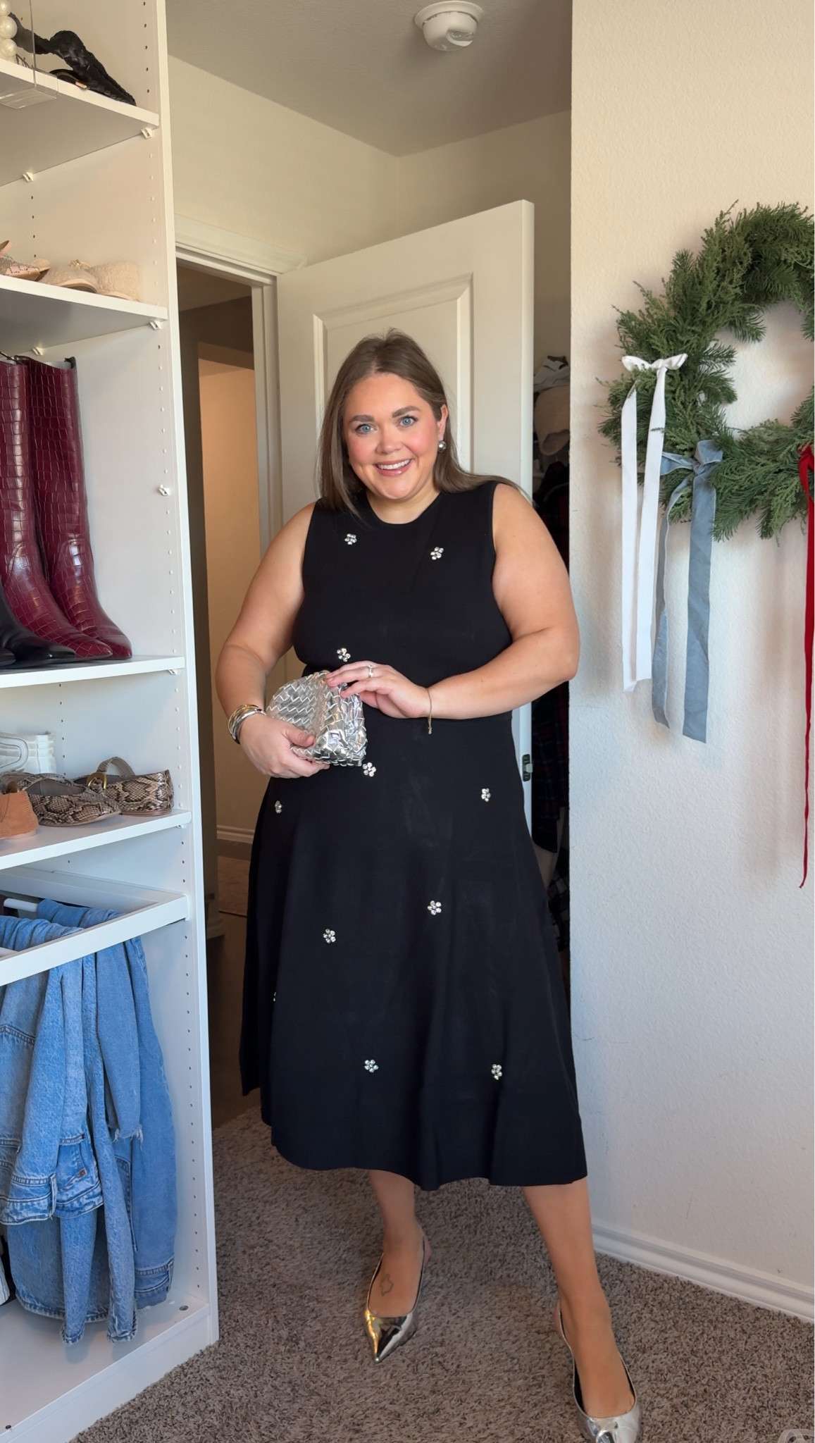 Affordable plus size holiday outfit. Wearing xxl in sweater dress 

#LTKFindsUnder50 #LTKPlusSize #LTKHoliday