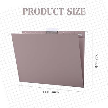 12 Pack Decorative Hanging File Folders, Letter Size with Tab, 6 Color Assorted for Filing Cabine... | Amazon (US)