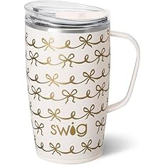 Swig Life 18oz Travel Mug, Insulated Tumbler with Handle and Lid, Travel Coffee Mug, Cup Holder F... | Amazon (US)
