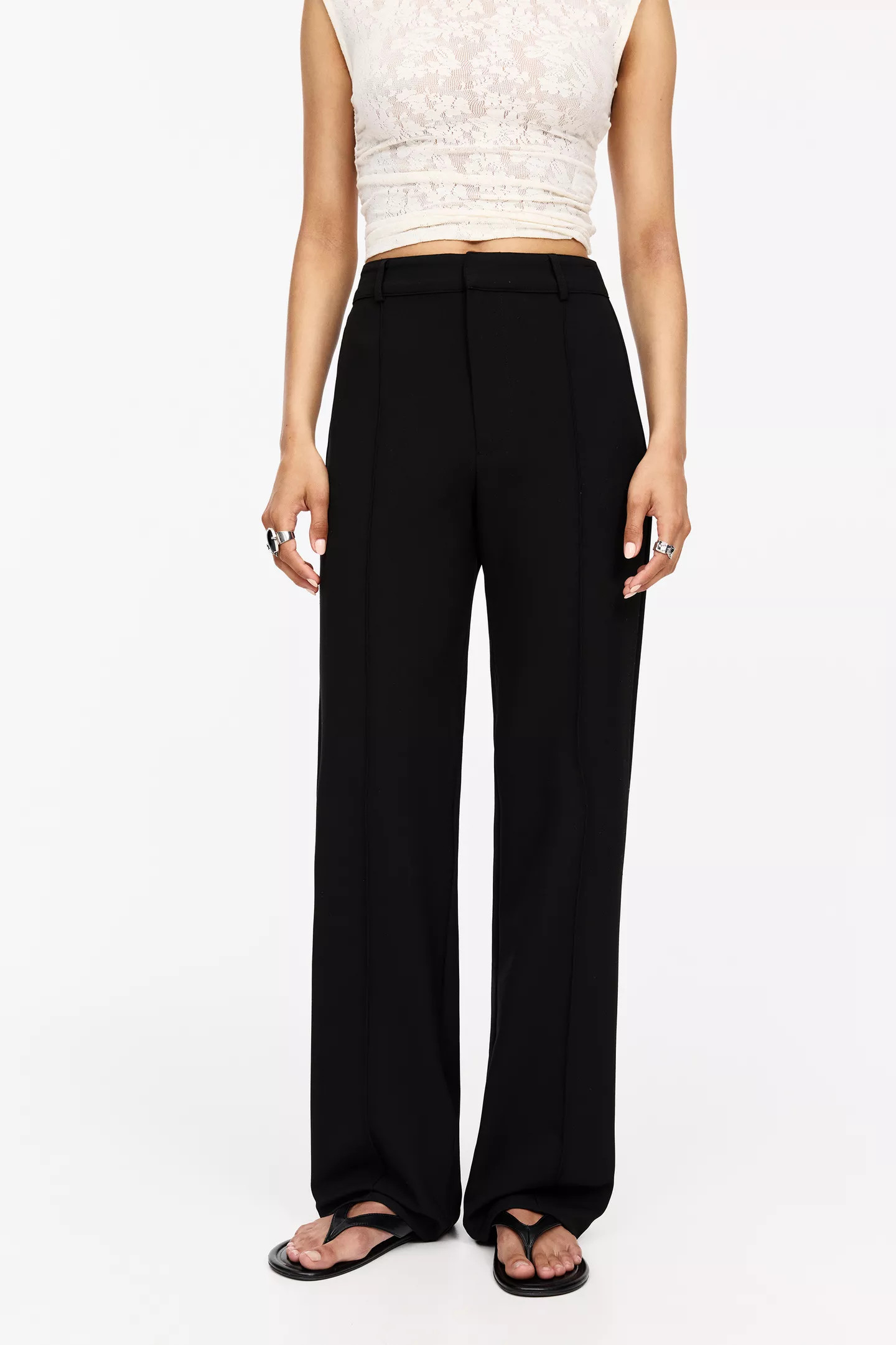 Smart trousers with seam detail | PULL and BEAR UK