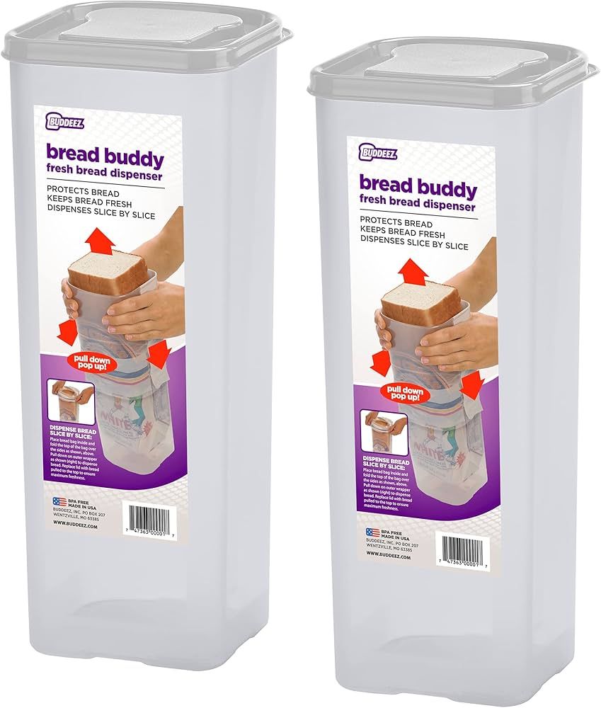 Buddeez Bread Buddy Bread Box – Bread Container for Storage in Kitchen Counter, Sandwich Bread ... | Amazon (US)