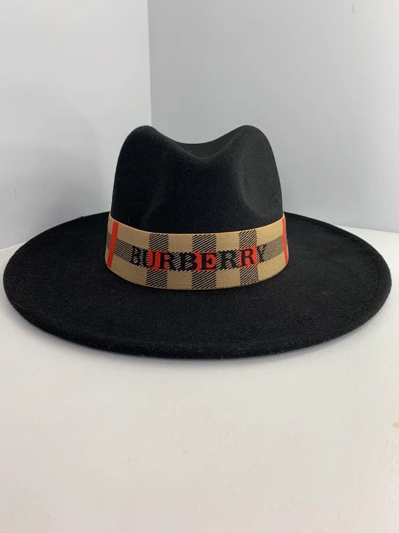 Black fedora / black designer inspired hat / designer / designer dupe / black hat / stylish desig... | Etsy (US)